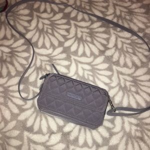 Vera Bradley Grey Crossbody Wallet